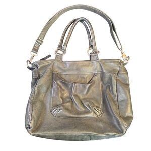 Cowboysbags Leather Tote Shoulder Bag Dark Green Black